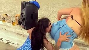 Street encounter turns into moving car sex