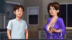 Summertime Saga 4: Watching Sexy Jamie Shower in Steamy Action