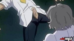 Hentai Uncensored - Busty Asian Teen Swallows Two Cocks in Wild Scene