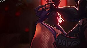 Venom grind on Psylocke with big tits 3D Marvel anal huge animation.