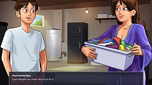 lets play summertime saga sex with debbie in the basement