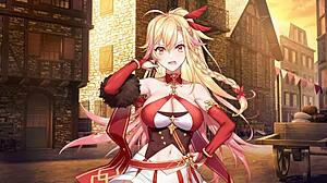 Oh wow, she loses her virginity in 3D anime hentai game!