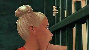 perverted futanari cop arranged hard anal sex and facefuck for a sexy prisoner sims anime hentai sfm