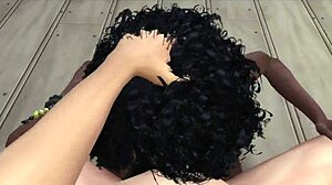 Hot African Girl Enjoys Big Cock Deepthroat and Riding in Sims Hentai!