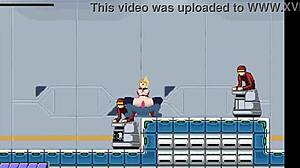 Cute Blonde Explores Erotic Hentai Game with Men in Forby Act