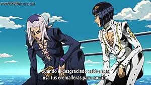 Fetish orgasm anime inspired by Jojos Bizarre Adventure and Vento Aureo