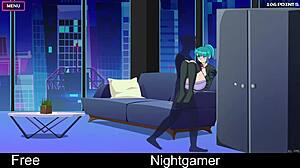 नाइटगेमर क्यूट सेक्सी एनिमे मजा का संकेत देता है