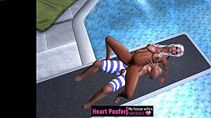 Cars 2 animated short with cartoon characters making love at the swimming pool