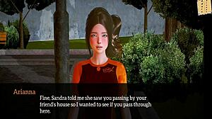 Sara's intense moment unfolds in hentai scene