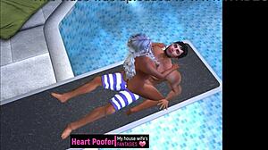 taken at the public swimming pool jumping board in outdoor animations part 3