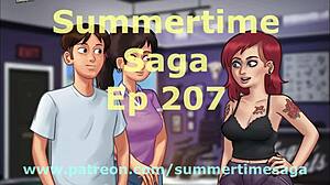 Summertime saga 207 features big tits and ass in a narrative adventure