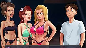 Summertime saga 207 features big tits and ass in a narrative adventure