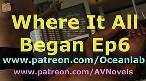 Where it all began 6 unfolds with brunette's big tits in anime tale