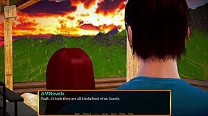 My new family part 517 features a redhead with big tits in anime action.