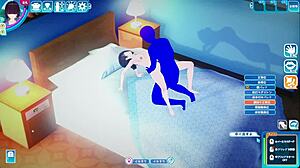 Curious about 3D hentai with a busty Japanese mekakure girl in wild sex?