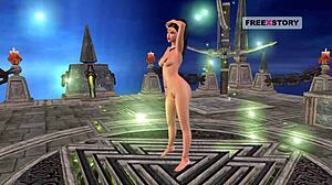 Indian Teen Girl in Sexy Positions in 3D Cartoon Animation