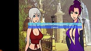 Parody of league of legends hentai game contains drew anime-style blowjob cartoon boobs