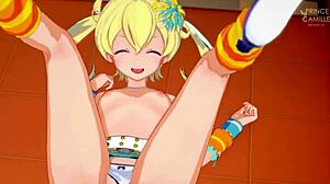 In the dressing room, emo Moegi from Kiratto Pri Chan gets wild. Things heat up fast!