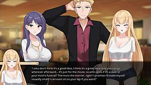 Unfaithful spouse in anime game: Normal and lewd endings