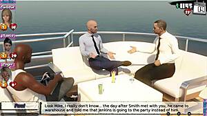 Yacht party fun with cartoons