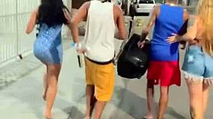 Street encounter turns into moving car sex