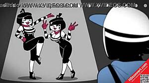 Rico’s erotic performance in a cartoon style adult film