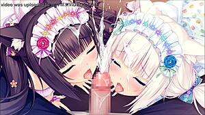 nekopara anime babe gets down and dirty in hot scene
