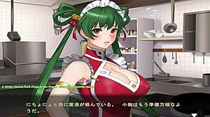 Rin plays boin game as maid in scene 4 part 2