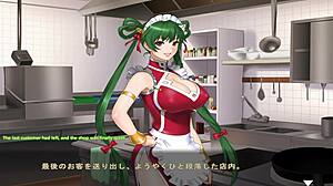 Rin plays boin game as maid in scene 4 part 2