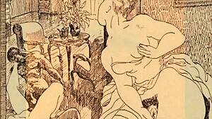 Vintage erotic drawing evokes deep emotions