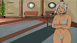 Hentai video of Korra with big natural tits from Four Elements Trainer