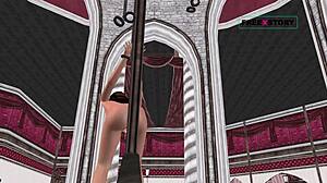 The cute solo girl in the animated video listens to a tamil audio sex story.