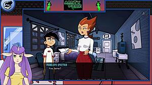 Danny Phantom's battle with Spectra in Amity Park continues