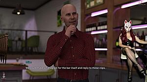 Brunette Strips in Public for Pole Dance Show