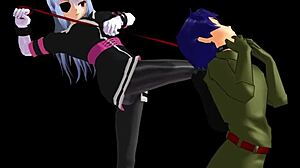 Hero scenes with a girl in an animated hentai game – part 12