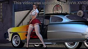 Alexxa’s hot solo dance performance in cartoon style