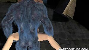 Busty 3D Cartoon Babe Gets Double Teamed Hard In Jail Cell
