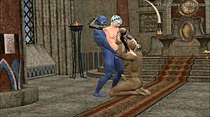 3D Monster Ravages in Hardcore Animated Group Action