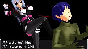 Girl B Hero Scenes with Astriede 2 in Part 13. Wild Action Unfolds in Anime Game.