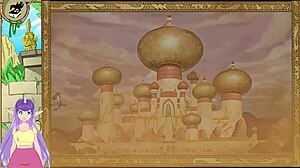 Hey, in Queen Trainer part 1, Princess Jasmine from Arabian Nights gets sexy with big tits and boobs in this Disney-inspired anime game