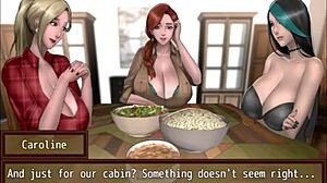Hey, rescuing two hot babes from zombies in hentai game!