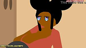 Accidental threesome in animated porn