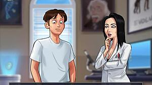 סאגת הקיץ אפיזוד 36 עם דמויות אנימה עם ציצים גדולים ותחת