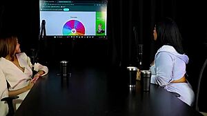 morena safada teases with toys and sheer red outfit