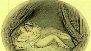 Vintage Erotske Crteže Abecede Uzbuđuju Gledaoce