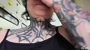 A slut who gets into a public sex scandal and squirts on the street
