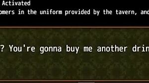 confused witch ceres strips naked in the men’s bathroom during hentai game.