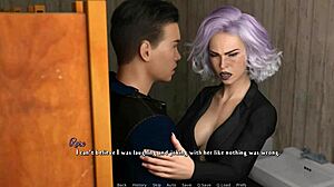 3D cartoon of toilet action with horny skylark