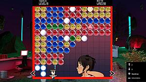 Hentai game with animated hands job and big cock lovers