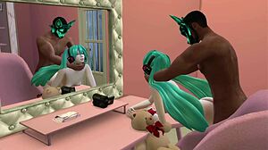 Мику ебут чёрный хуй!